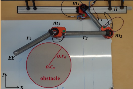 Automated Synthesis of Modular Manipulators’ Structure and Control for Continuous Tasks around Obstacles